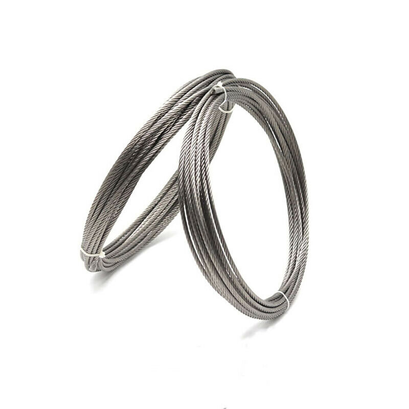 304 Stainless Steel Wire Rope, Pesca Lifting Cable, Rustproof Clothesline, 7x19, 1mm, 1.2mm, 1.5mm, 2mm, 2.5mm-5mm, 1m