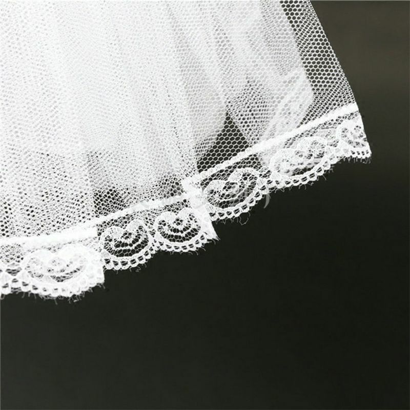 Women Girls Double Layers Solid Color Short Tulle Petticoats Elastic Waistband A Line Mesh Underskirt Crinolines For Dropship