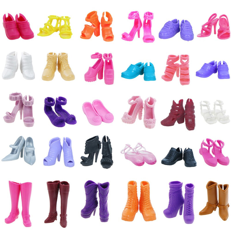 Sapatos de salto alto para boneca barbie, sapatos de cristal, 30cm, 1/6 bjd, acessórios do brinquedo, presente de Natal para a menina