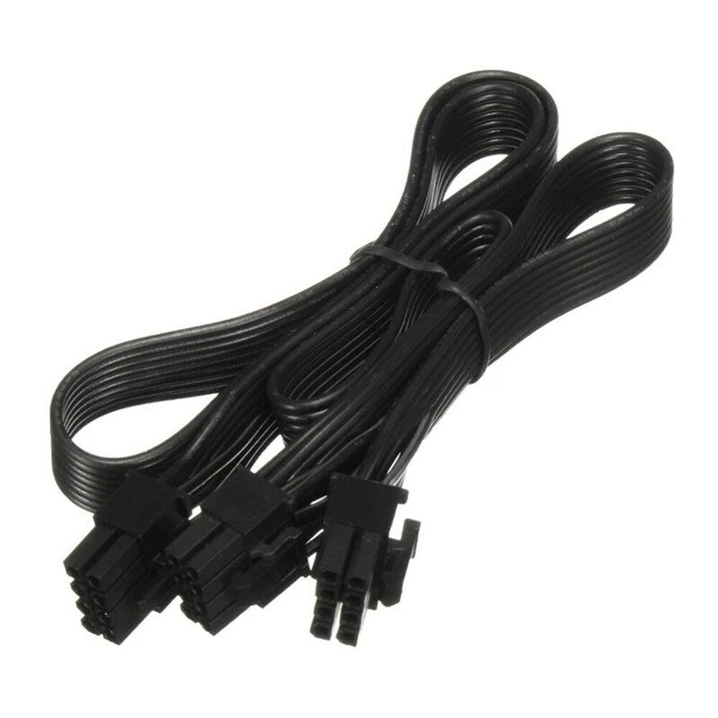 60cm 18AWG 8 Pin Male to Dual 8Pin(6+2) Male PCI-E Video Graphics Card Power Cable GPU Power Extension Cable Cord