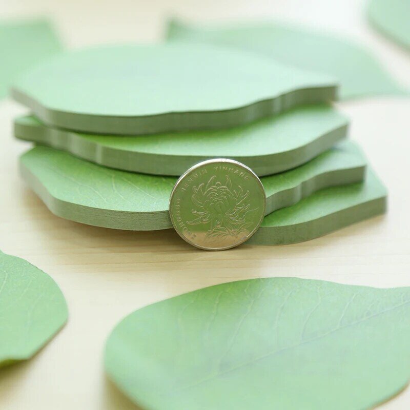 Cute Leaf Memo Pad Sticky Note Diy Kawaii Paper Sticker Pads Korean Stationery