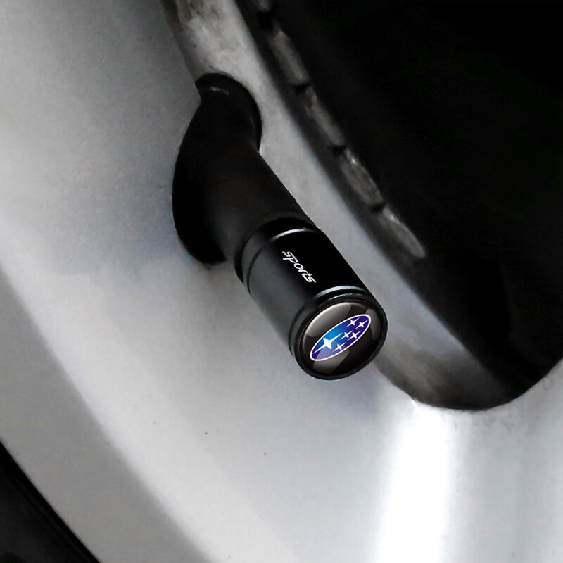 4 pièces de voiture roue pneu tige de pneu Air Valve bouchons Sport emblème pour Subaru héritage Outback Forester Impreza moto accessoires