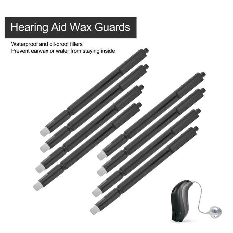 8pcs/Box Hearing Aid Ear Wax Guards Dustproof Earwax Guard Filters 1.2mm/2mm Hole Diameter Hearing Aids Accessory for Elderly