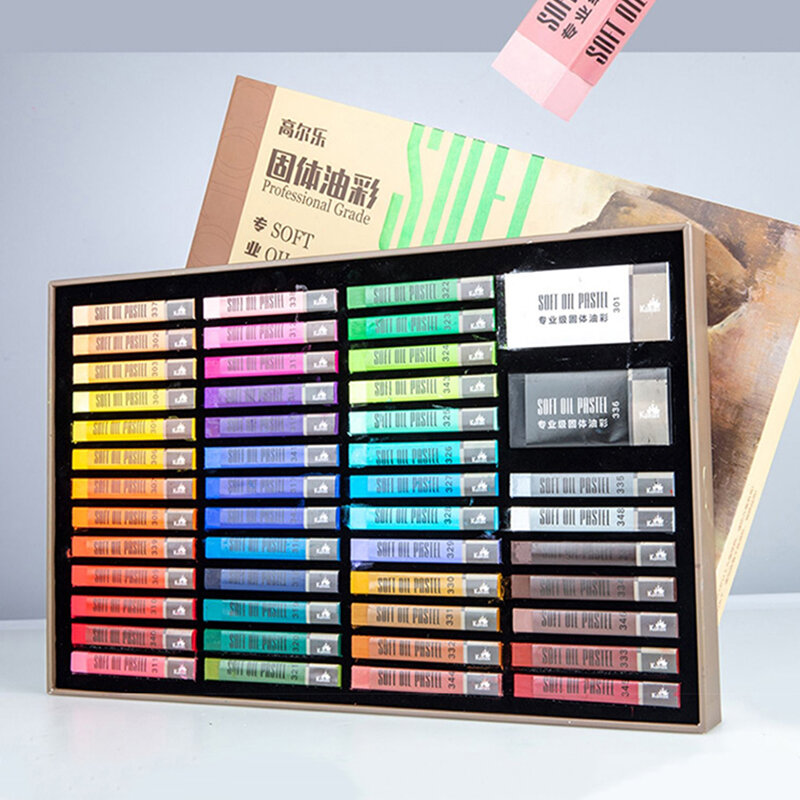 Kuelox 48 Farben Mini Professionelle Feste Öl Farbe Tragbaren Exquisit Künstlerische Öl Malerei Pigment für Student Kunst Liefert