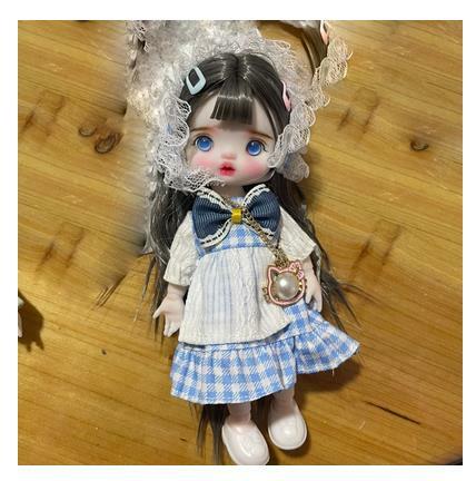 16cm Fashion Mini Wig BJD Doll Movable Joint Girl Dolls 3D Big Eyes Beautiful Cute DIY Toy Doll with Clothes Dress Up Doll