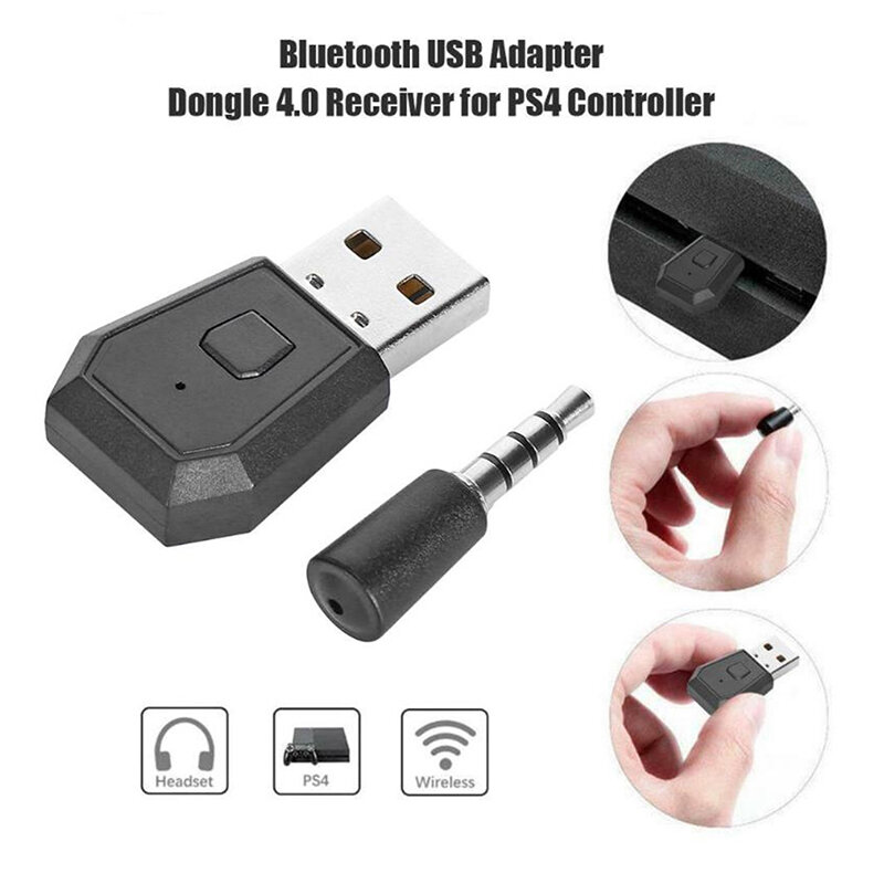 Dongle Bluetooth para PS4 PS5, adaptador USB BT de 3,5mm para Play Station, rendimiento estable, enganche de auriculares, altavoz, etc.