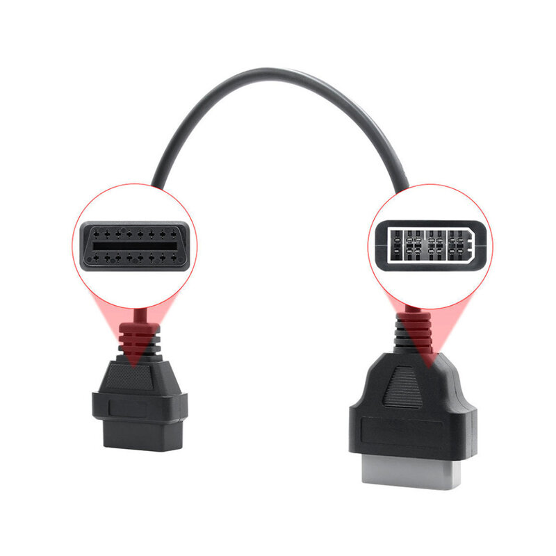 Adaptor Kabel OBD2 untuk Nissan 14 Pin Ke OBD OBDII 16 Pin Konektor Kabel Diagnostik Wanita