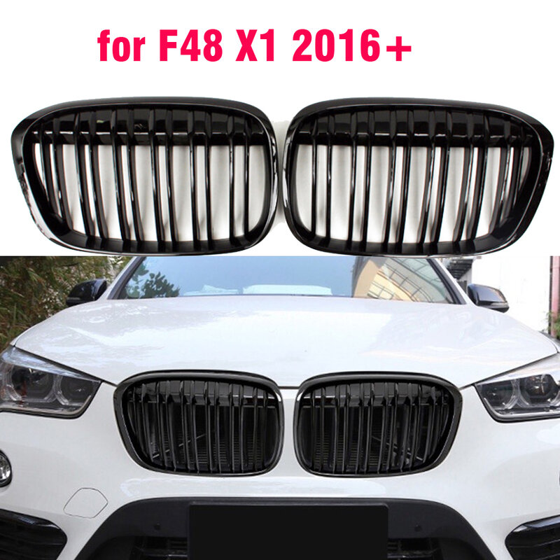 Решетки для переднего бампера BMW X1 F48 F49 2016 2017 2018 2019 XDrive