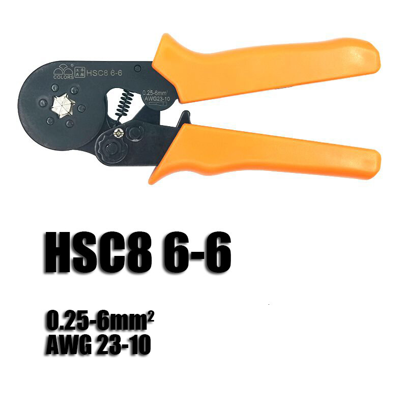 カラー圧着工具,hsc8 6-4 6-6,カブロケシ,ケーブル圧着ペンチ,ワイヤーカッター