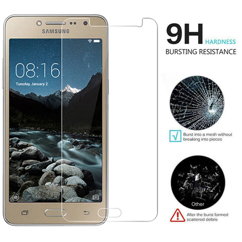 زجاج واقي لهاتف Samsung Galaxy ، واقي شاشة من الزجاج المقوى لهاتف Samsung Galaxy A3 A5 A7 J3 J5 J7 2015 2016 2017 A6 A8 Plus 2018