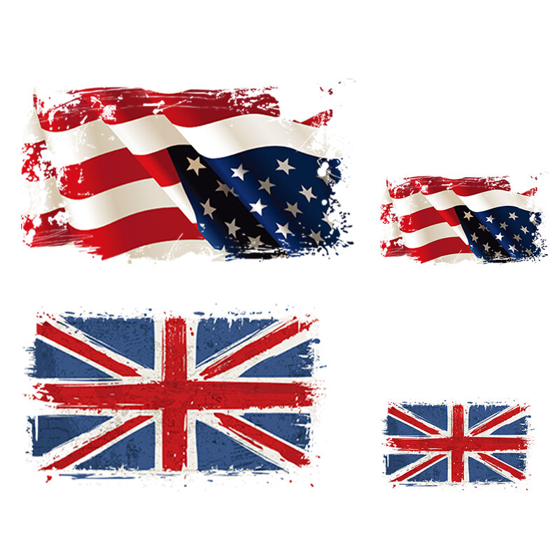 옷에 대한 새로운 영국 국기 패치 아플리케 열 가방 스티커 열전달 패치 Diy 세척 가능한 쉬운 사용 스티커