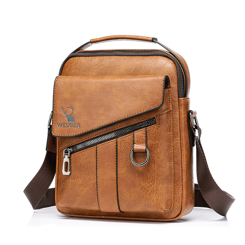 Nieuwe Mode Man Zachte Pu Leer Messenger Bag Man Cross Body Single Schouder Zakelijke Tassen Voor Mannen Outdoor Reizen Goede qualtiy