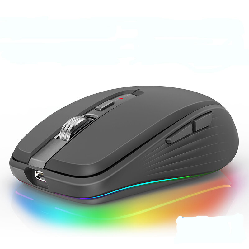 Ratón inalámbrico con Bluetooth 5,0, Mouse recargable, silencioso, multiarco táctil, mágico, ultrafino, para portátil, Ipad, Mac, PC, Macbook
