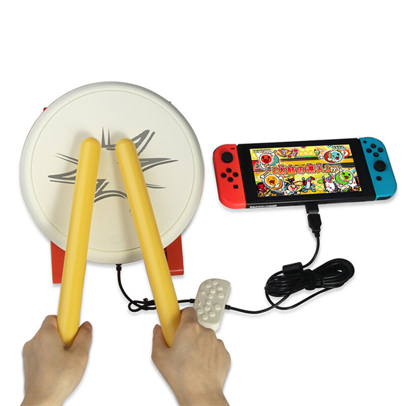 Baqueta para Taiko NO TATSUJIN, tambor para Nintendo Switch Joycon TV Kinect, accesorios para Nintendo Switch, controlador de tambor OLED