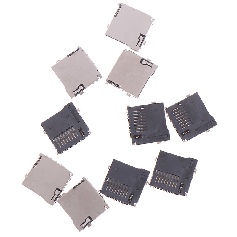 10 Uds. Push-Push tipo TransFlash TF Micro SD tarjeta adaptador conector automático PCB