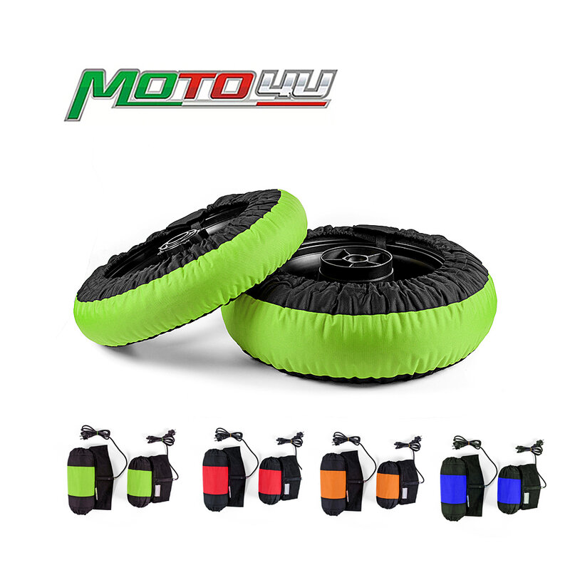 Calentador de neumáticos para motocicleta, manta eléctrica de 80 grados, delantera y trasera, 110/140, 1 par