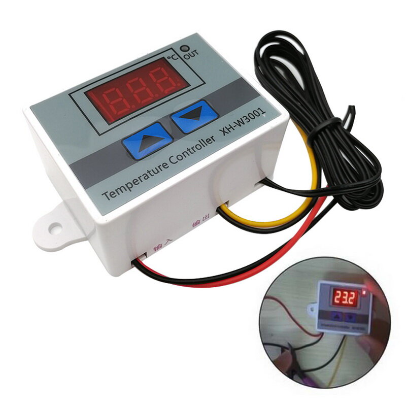 10A 12/24/110/220V AC microordenador LED Control de temperatura XH-W3001 para incubadora refrigeración interruptor de calefacción termostato con sonda