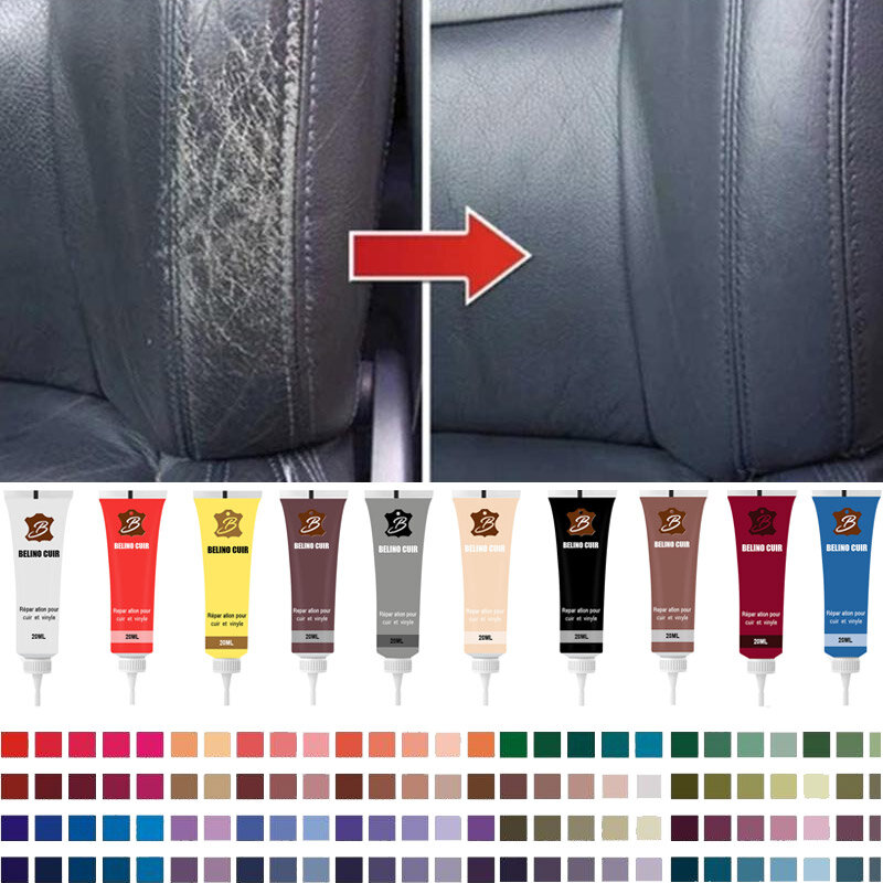 20ml Leather Finish Car Leather Repair Gel Car Seat Leather Complementary Refurbishing Cream Paint For Car Maintenance Paste