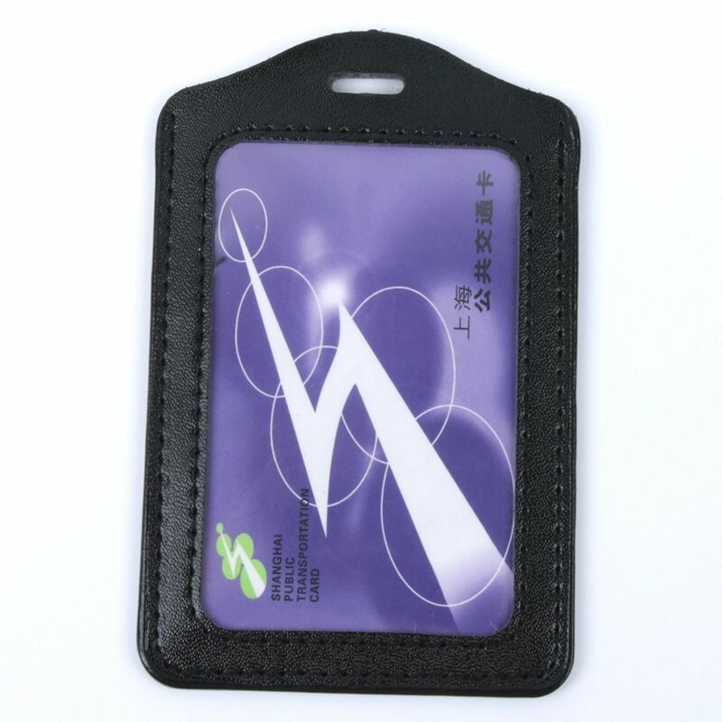 Porte-badge en cuir PU transparent, porte-cartes de crédit, porte-cartes bancaires, porte-cartes d'identité, porte-documents, accessoires de lanière, livraison directe