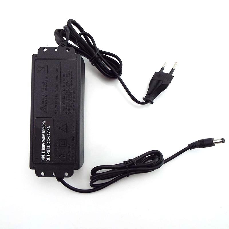 AC to DC 3V-24V 3A Adjustable Power Supply Adapter Universal Adatpor Display Screen Power Volt Switching Charger 5.5mm*2.5mm