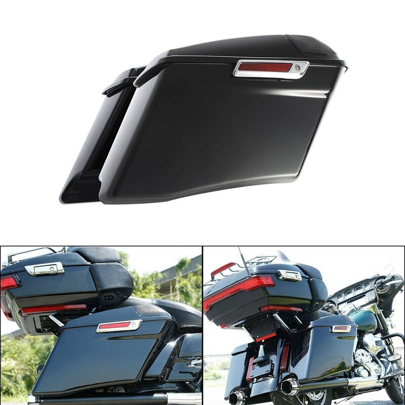 Kit de tampa de alforje estendida para motocicleta, Harley CVO Touring, Road King, Street Glide, Ultra Classic, 2014-2023, 2020, 2019, 2020, 4"