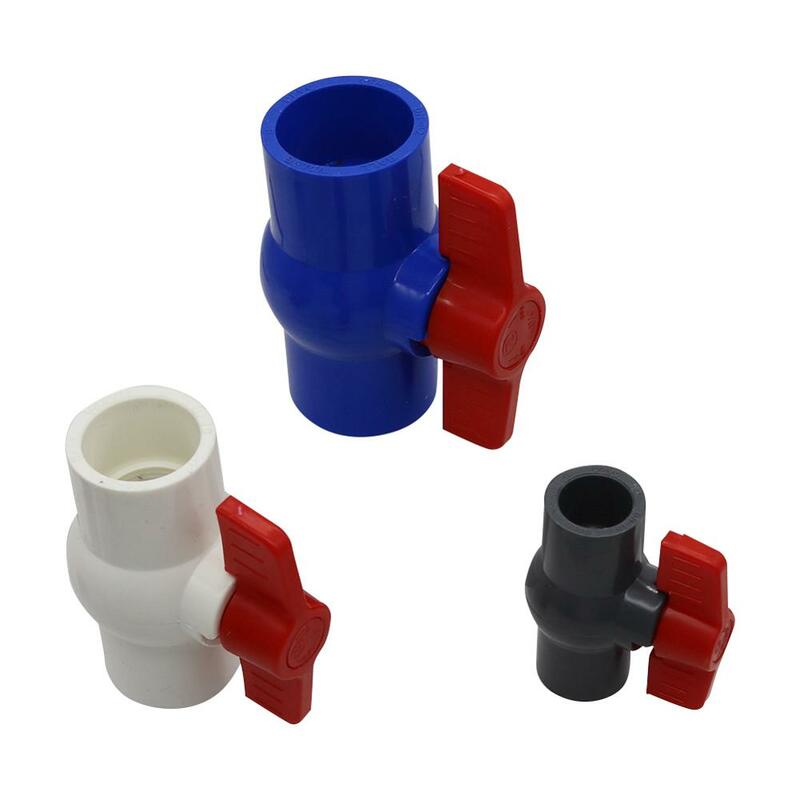 PVC 볼 밸브 플라스틱 수리 커넥터 파이프 스위치, 슬립 배관 U-PVC 볼 밸브, 3 색 옵션, 내경 20mm, 25mm, 32mm, 40mm