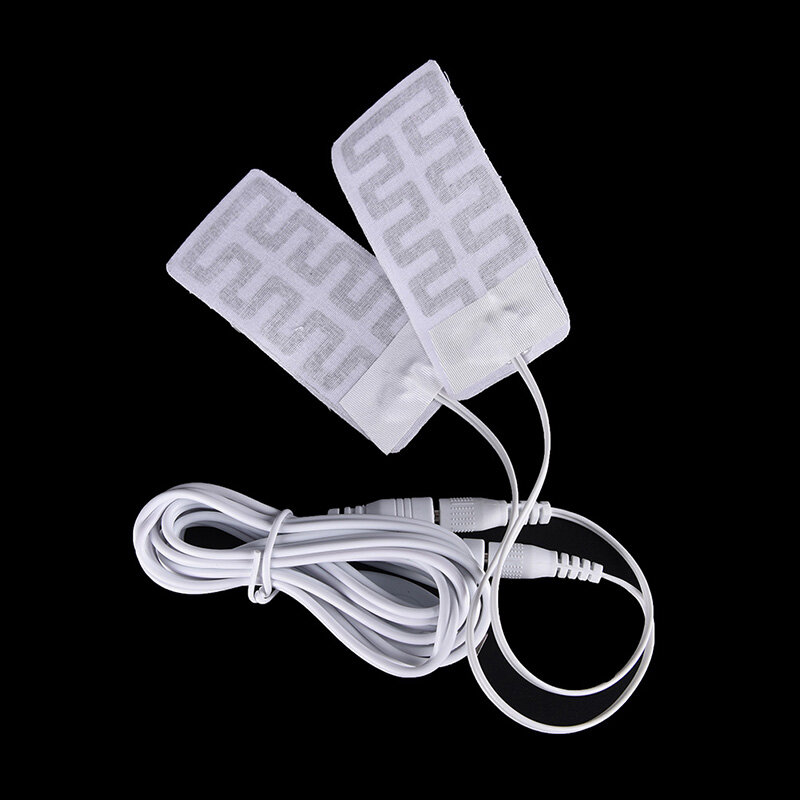 Calcetines térmicos de fibra de carbono para hombre y mujer, almohadillas calentadas por USB, 5V, 5x9CM, para invierno