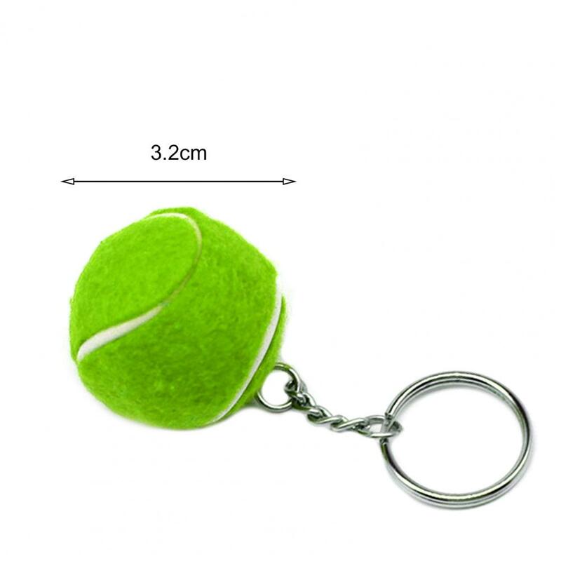 Chaveiro de tênis macio adorável reunindo simulação mini chaveiro esporte tênis bola chave titular pingente acessório chave