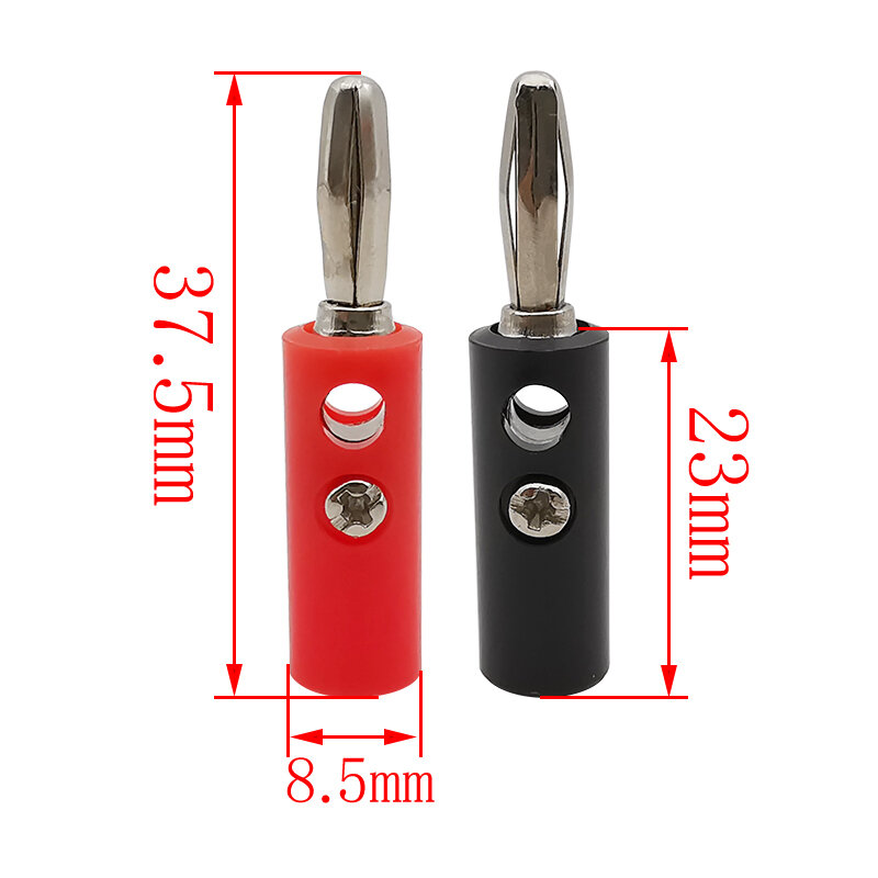 10Pair Silver 4mm Banana Plug Male and Female 4mm Banana Jack Panel Mount Banana Socket Terminal Connector Adapter Red Black