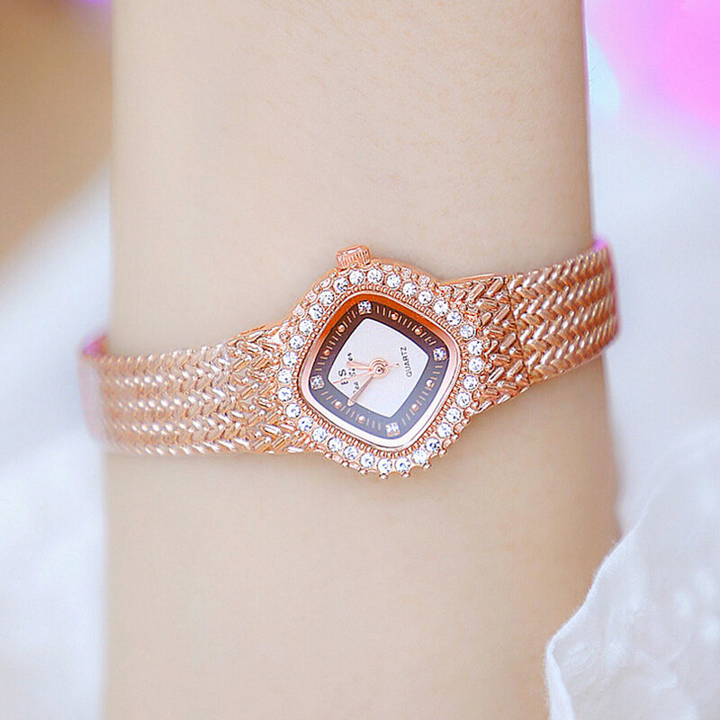 Kobiety oglądać słynne luksusowe marki kryształowy diament ze stali nierdzewnej małe panie zegarki dla kobiety zegarek Montre Femme 2022