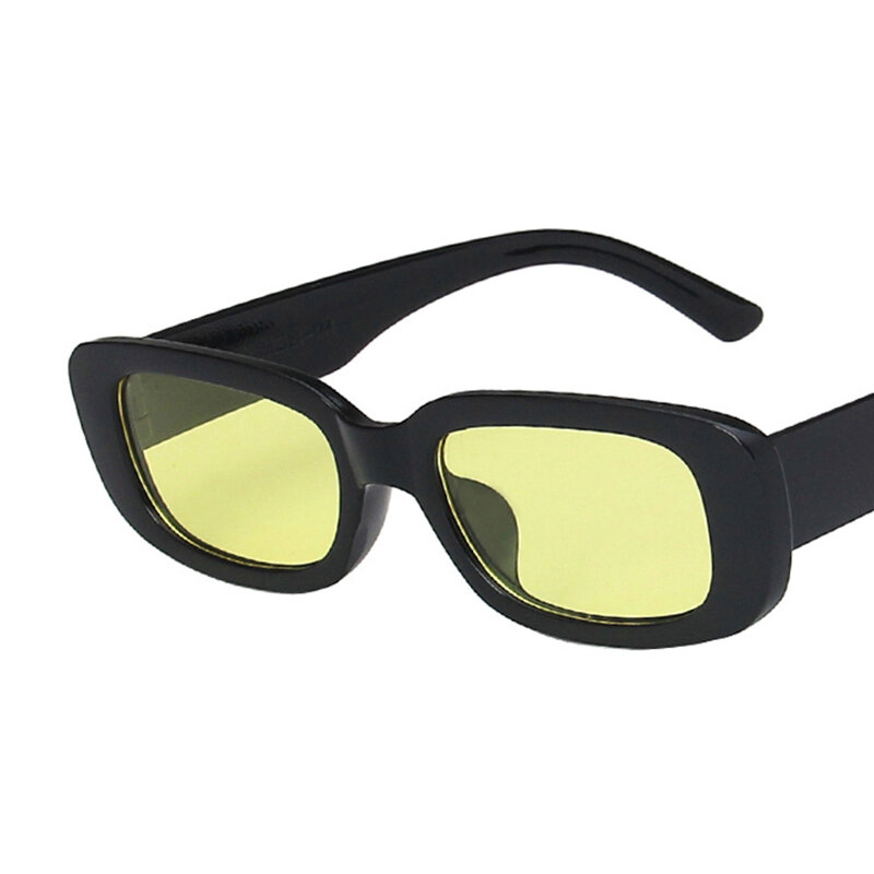 2022 صغيرة مستطيلة المرأة ريترو العلامة التجارية مصمم النظارات مربع النظارات الشمسية خمر Zonnebril Dames العدسات الشمس الزخرفية
