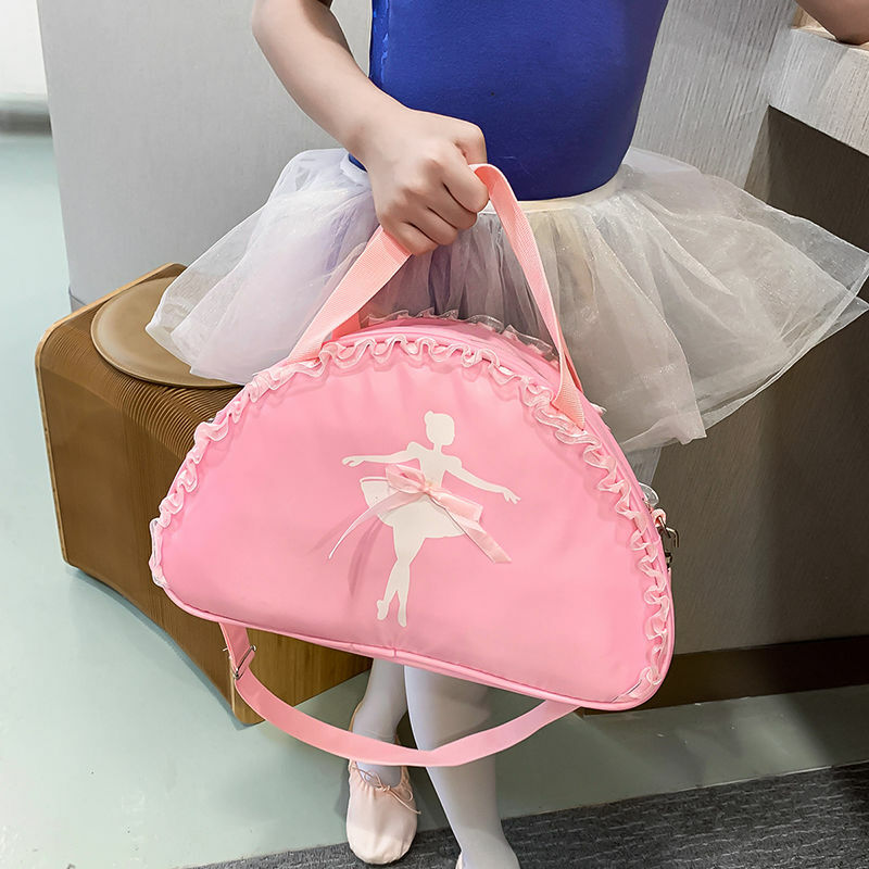 Ruoru-Sacos impermeáveis de dança ballet para mulheres, bolsa princesa, mochila renda para meninas