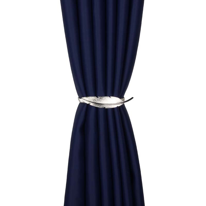 Clips de hebilla de plumas para cortinas, soporte de cortina de oro y plata, accesorios de correa trasera, decoración de Pascua, 1 unidad