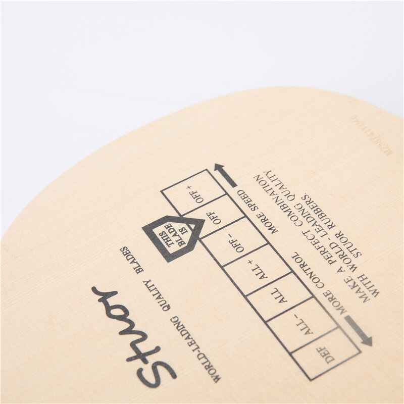 Stuor-raqueta de Ping Pong de madera Hinoki, 5 capas con paleta de fibra de carbono integrada, ataque rápido