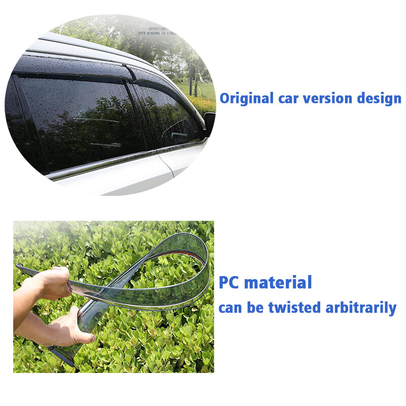FOR Hyundai H-1 Wagon 2011-On Window Visors Rain Guard Windows Rain Cover Deflector Awning Shield Vent Guard Shade Cover Trim