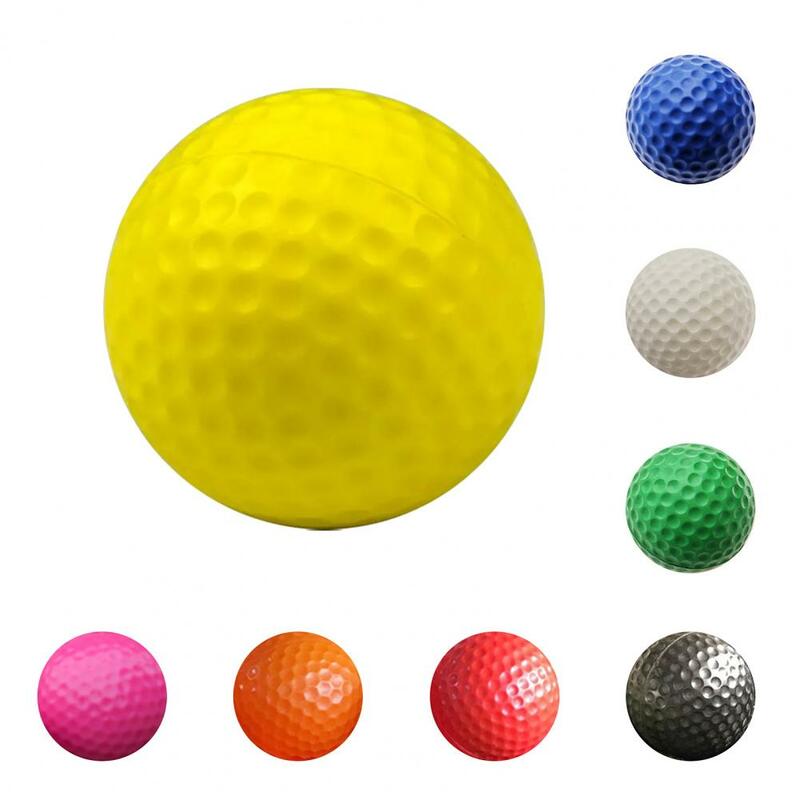 2 Buah Bola Golf Presbyopic Elastis Visibilitas Tinggi Ramah Lingkungan Bola Latihan Golf Keselamatan Mainan Anak-anak untuk Aksesori Golf