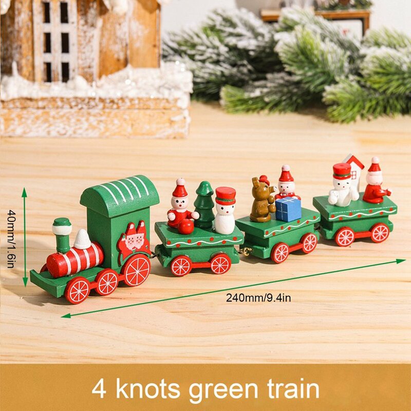 Buon natale treno in legno ornamento decorazione natalizia per la casa regalo di babbo natale Natal Navidad Noel 2022 capodanno decorazioni natalizie