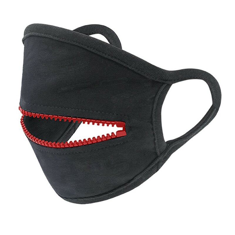 Máscara protetora com zíper, protetor solar ao ar livre, máscara de boca reutilizável, máscara lavada, unissex, nebuloso, pode ser lavado