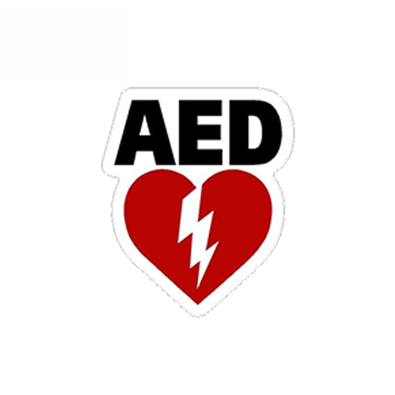 CMCT Tahan Air AED MEDICAL EMT Ambulance Defibrillator Suku Cadang Sepeda Motor Otomatis Tertutup dengan Stiker Goresan, 13Cm * 13Cm