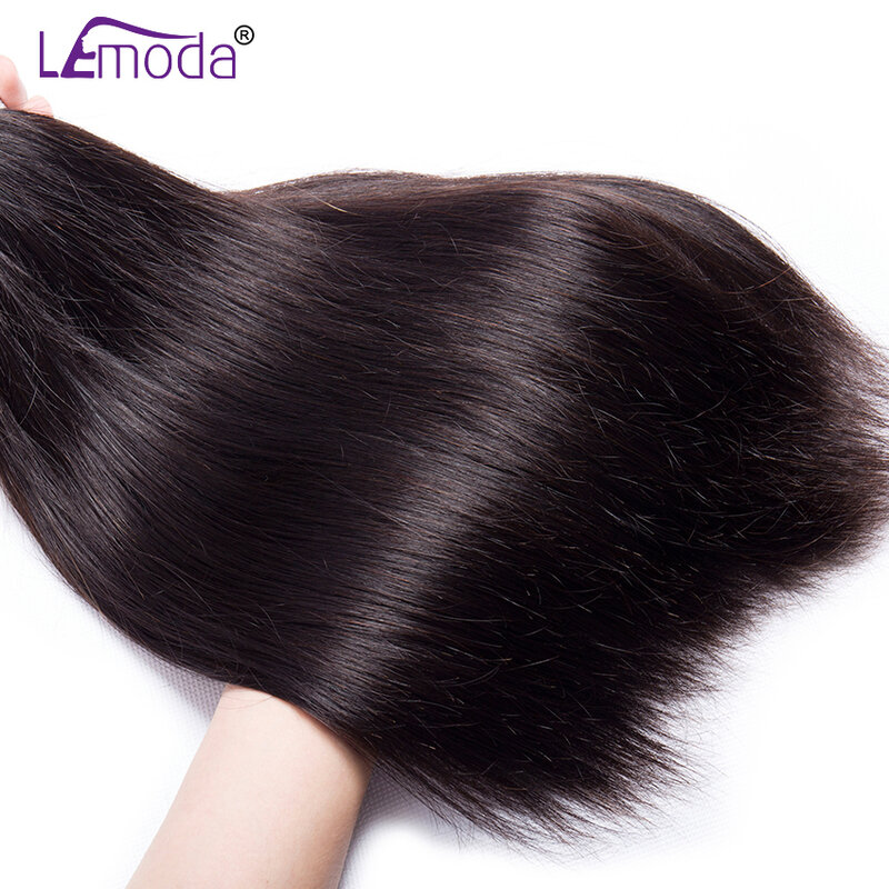 Прямые человеческие волосы в бразильском стиле, пряди волос 1/3/4, наращивание волос, натуральный цвет, необработанные волосы, пряди волос Lemoda Remy 10A