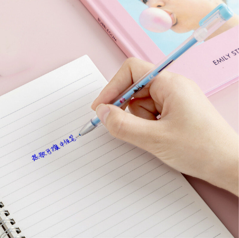 1 шт. креативная стираемая ручка карамельного цвета трение Yi Ca прозрачный стержень Ke Ca Bi Blue Core качественные ученики с Ca Tou оптовая продажа