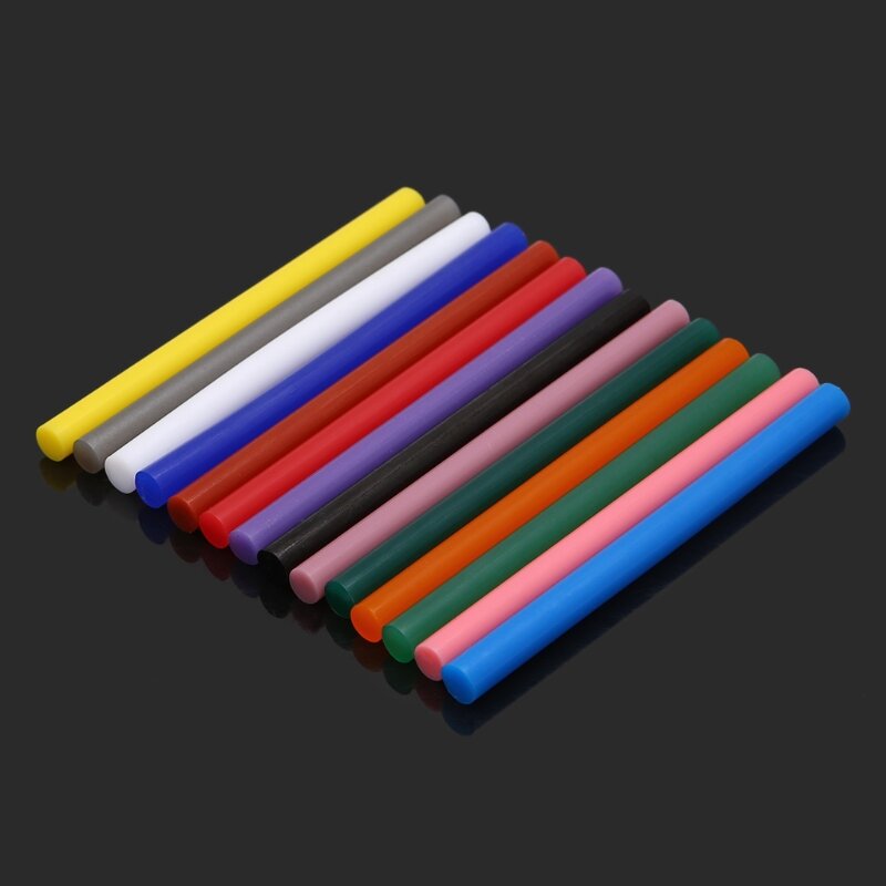 Bâton de colle thermofusible coloré 7x100mm, 5 pièces, adhésif pour bricolage artisanat outil de réparation de jouets