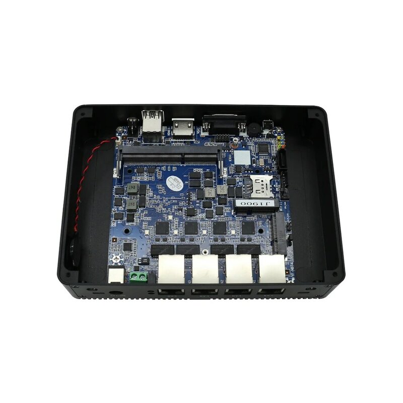 Eglobal Fanless Mini Pc Intel Celeron J1900 J4125 4X2500M I226 Lan Nic Mini Router Server Esxi HD-MI Pfense Firewall Apparaat