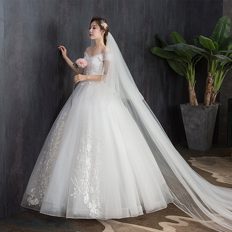 Gaun Pengantin 2023 Gaun Pesta V-neck Seksi Baru Gaun Pernikahan Antik Putri Gaun Pernikahan Renda Mewah Ukuran Plus