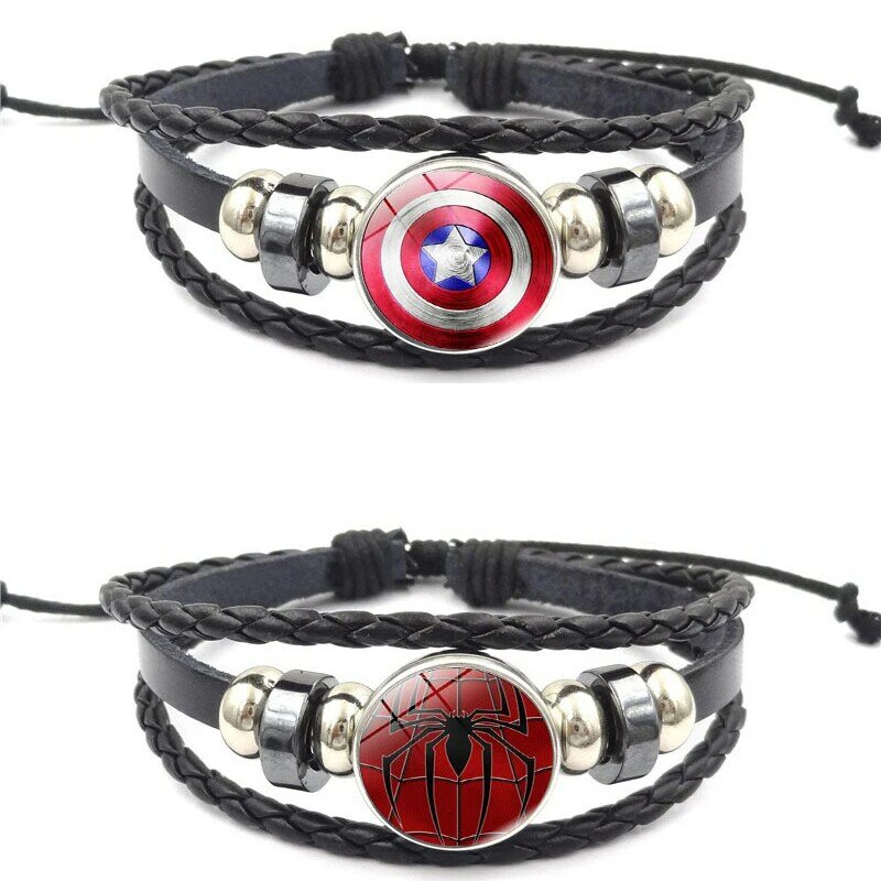 Movie Captain America Steve Rogers Bracelet Cosplay Accessories Props Spider-Man Bracelet Hand Chain Jewelry SpiderMan