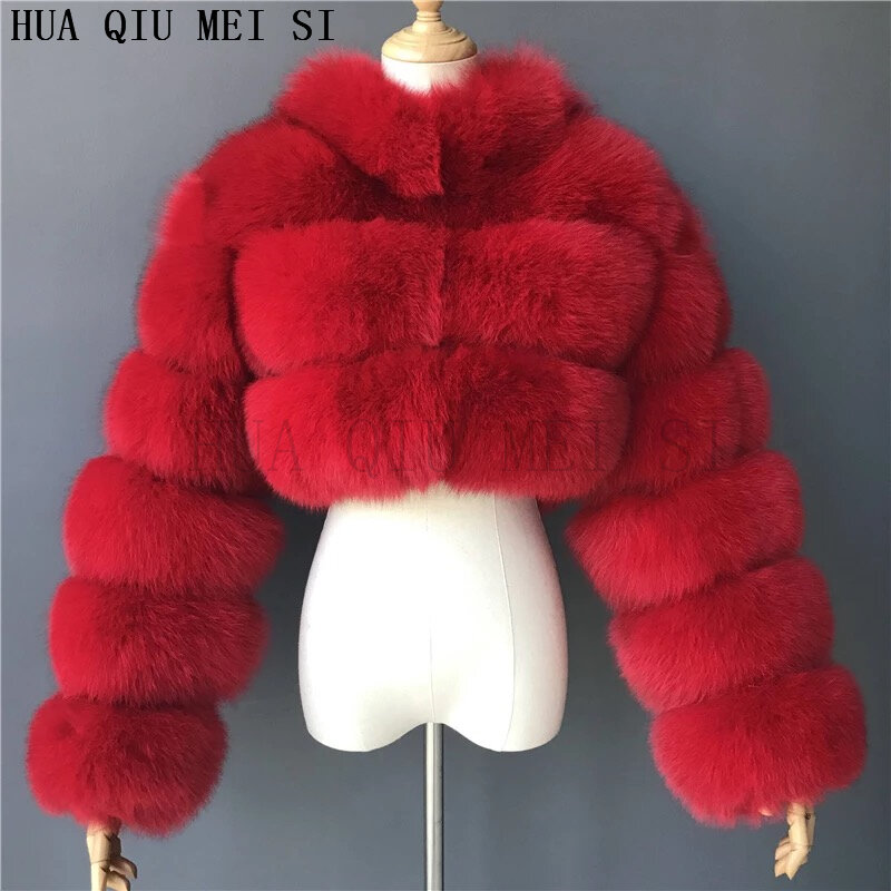 Mantel Bulu Rubah Asli Bulu Rakun Alami Mantel Bulu Wanita Bulu Kualitas Tinggi Mantel Musim Dingin Berbulu Mantel Mode 7xl Bulu