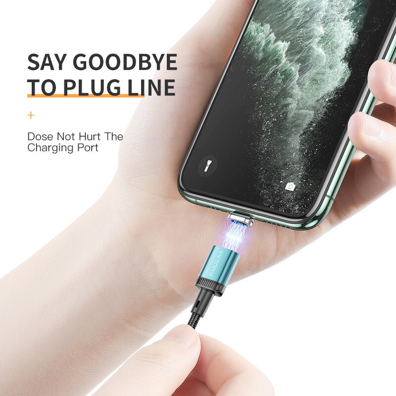 Магнитный кабель KUULAA, Micro USB/Type-C, для iPhone 12, 11 Pro, XS Max, XR, X, 8, 7