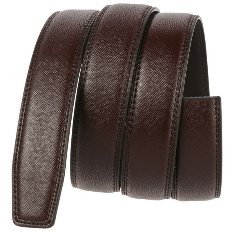 Cinturones de marca de lujo para hombre, Correa masculina de alta calidad, cinturilla de cuero genuino, sin hebilla, 3,1 cm, LY131-3303
