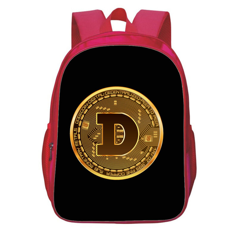 Школьный рюкзак Dogecoin для девочек, детский Ранец для начинающих ходить детей, Подарочная мультяшная сумка