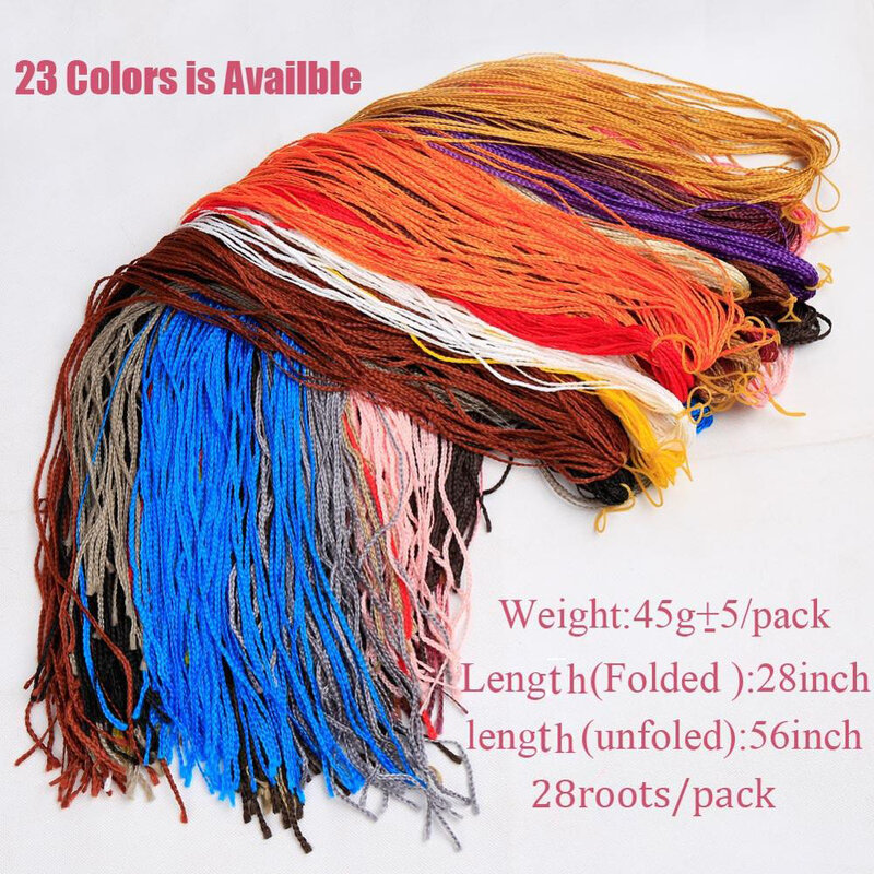Zizi-Tranças sintéticas de crochê, tranças senegalse longas, onda profunda, caixa colorida, extensões para a Rússia